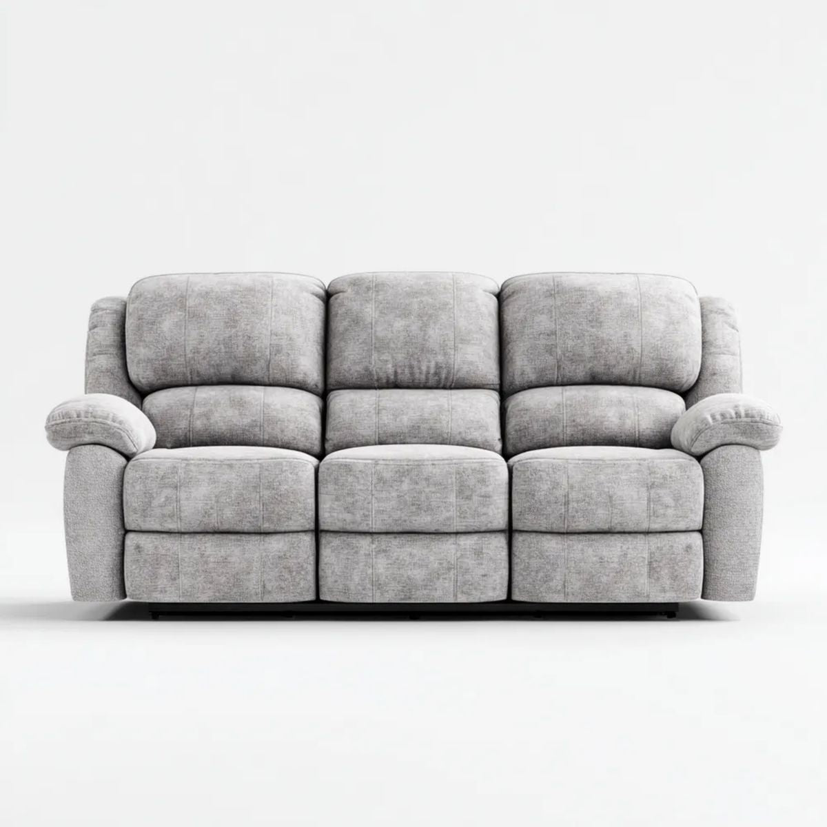 Sofa 3-osobowa z funkcją relaks, szara, mikrofibra, 220 x 95 x 100 cm