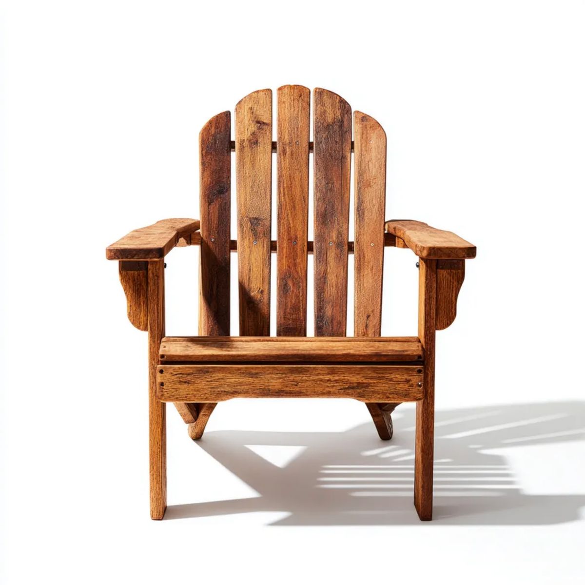 Fotel ogrodowy Adirondack brązowy z litego drewna akacjowego, 79 x 85 x 98 cm