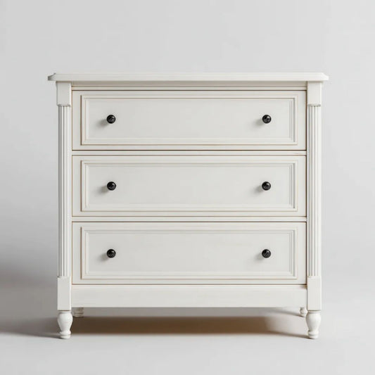 Biała komoda z płyty MDF 100 × 45 × 100 cm, 3 szuflady